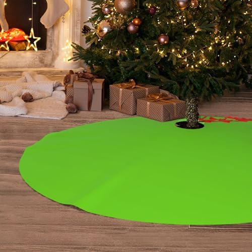 Christmas Tree Skirt Decorations - Xmas Tree Ornaments -48 Inch Merry Christmas Soft Tree Mat Xmas Theme Winter Party Indoor Outdoor Christmas Holiday Decorations