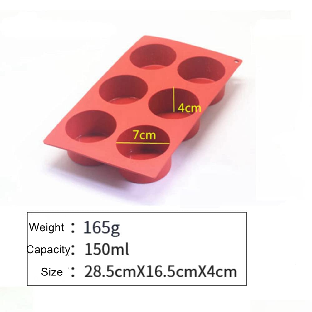 Silicone 11/8/6 Cavity Cylinder Shape Cake Mold For Baking Dessert Ice-Creams Mousse Mould Fondant Decorating Tools (6 Cavity)