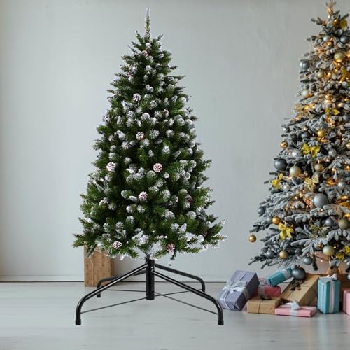 Cabilock Artificial Christmas Tree Stand Iron Base for 4ft Artificial Trees - Foldable 4-Leg Xmas Stand for 0. 7 Inch Pole - Indoor Holiday Decoration Replacement