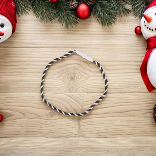 500pcs Christmas Ornament Snap-Locking Ropes Black Cotton Thread