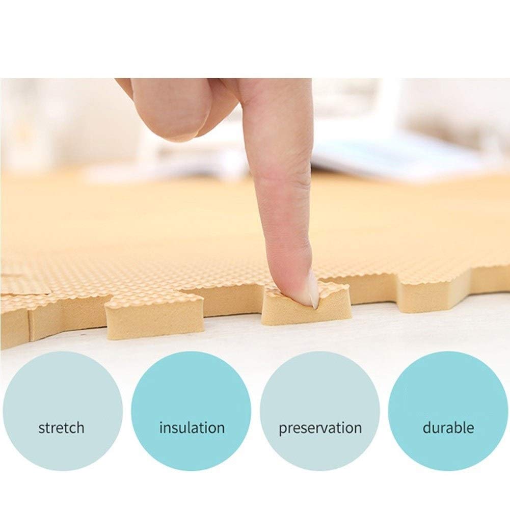 ALGFree Infant Child Bedroom Crawling Mat, Non-Slip Soft Anti-Fall Puzzle Pad, 30x30cm/60x60cm, Thickness 1.2cm (Color : Blue, Size : 60x60x1.2cm-6pcs)