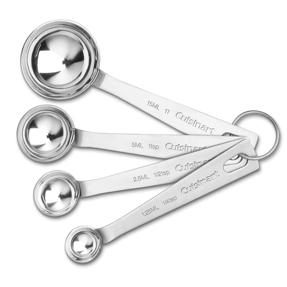 Cuisinart CTG-00-SMP Stainless Steel Measuring Spoons, Set of 4,Silver