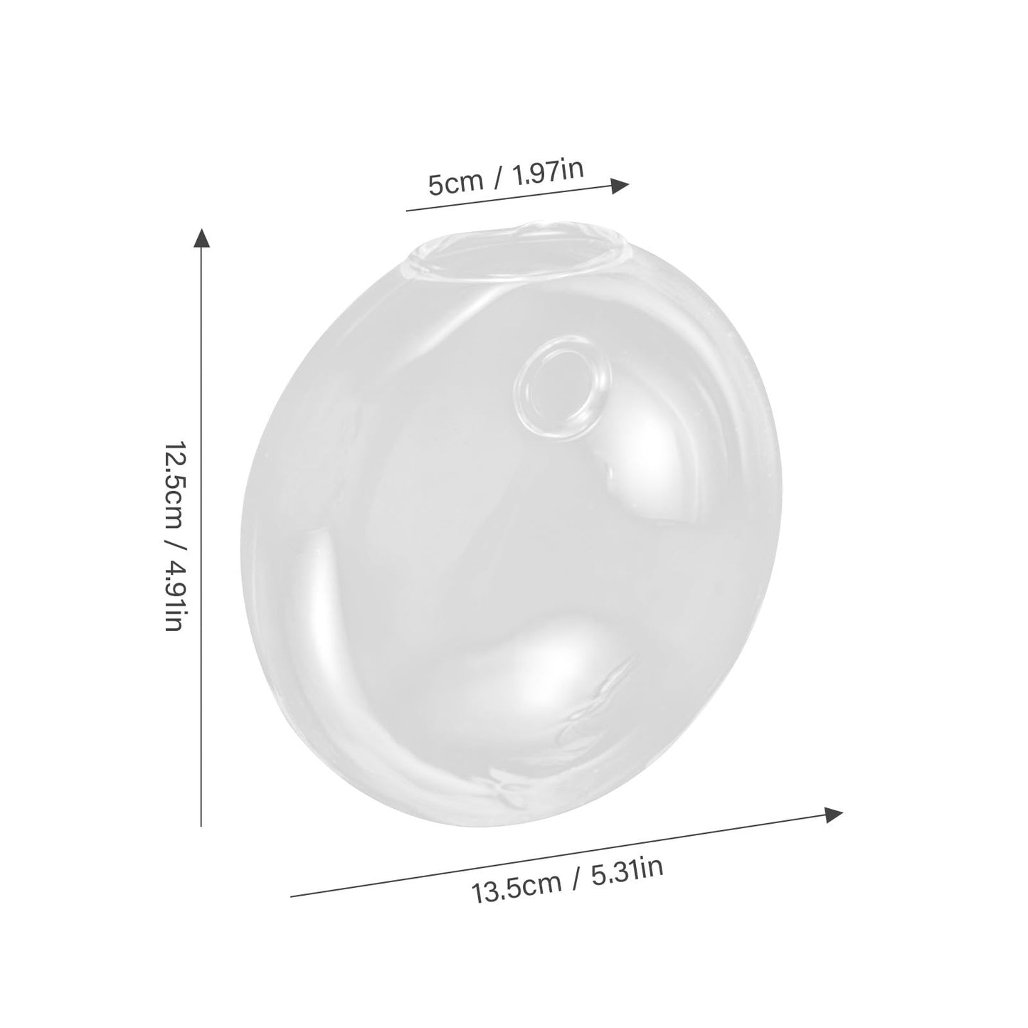 TOPPERFUN Wall Hanging Planter Glass Vase for Hydroponics Plants Small Glass Terrarium Vase Indoor Wall Flower Decor 1pcs