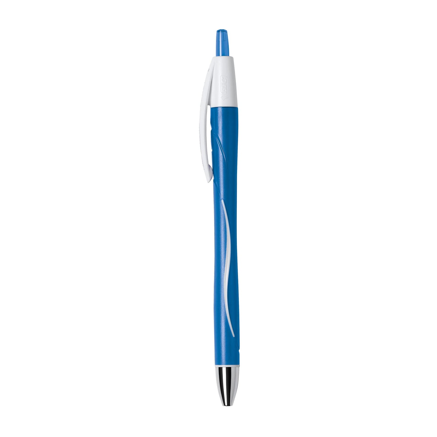 BIC Glide Exact Blue Retractable Ballpoint Pens, Fine Point (0.7mm), 12-Count Pack, Ultra Smooth Writing Blue Pens