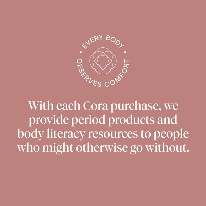 Cora Period Long Liners | 100% Organic Cotton Topsheet | Ultra Thin, Quick Absorbency | Hypoallergenic | Dermatologically Tested | Unscented, No Wings (72 Long Liners)