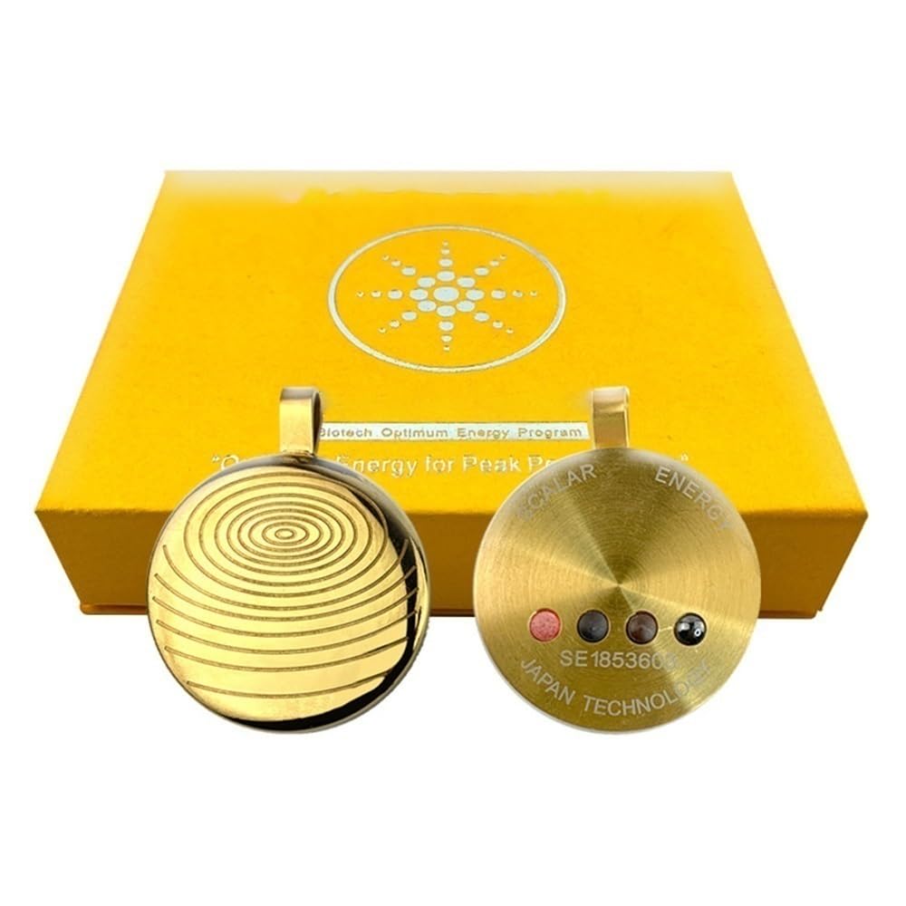 DYFUHO Wave Protection Terahertz Shield Defense Necklace,Terahertz Cosmic Energy Protection Necklace,Gold Color