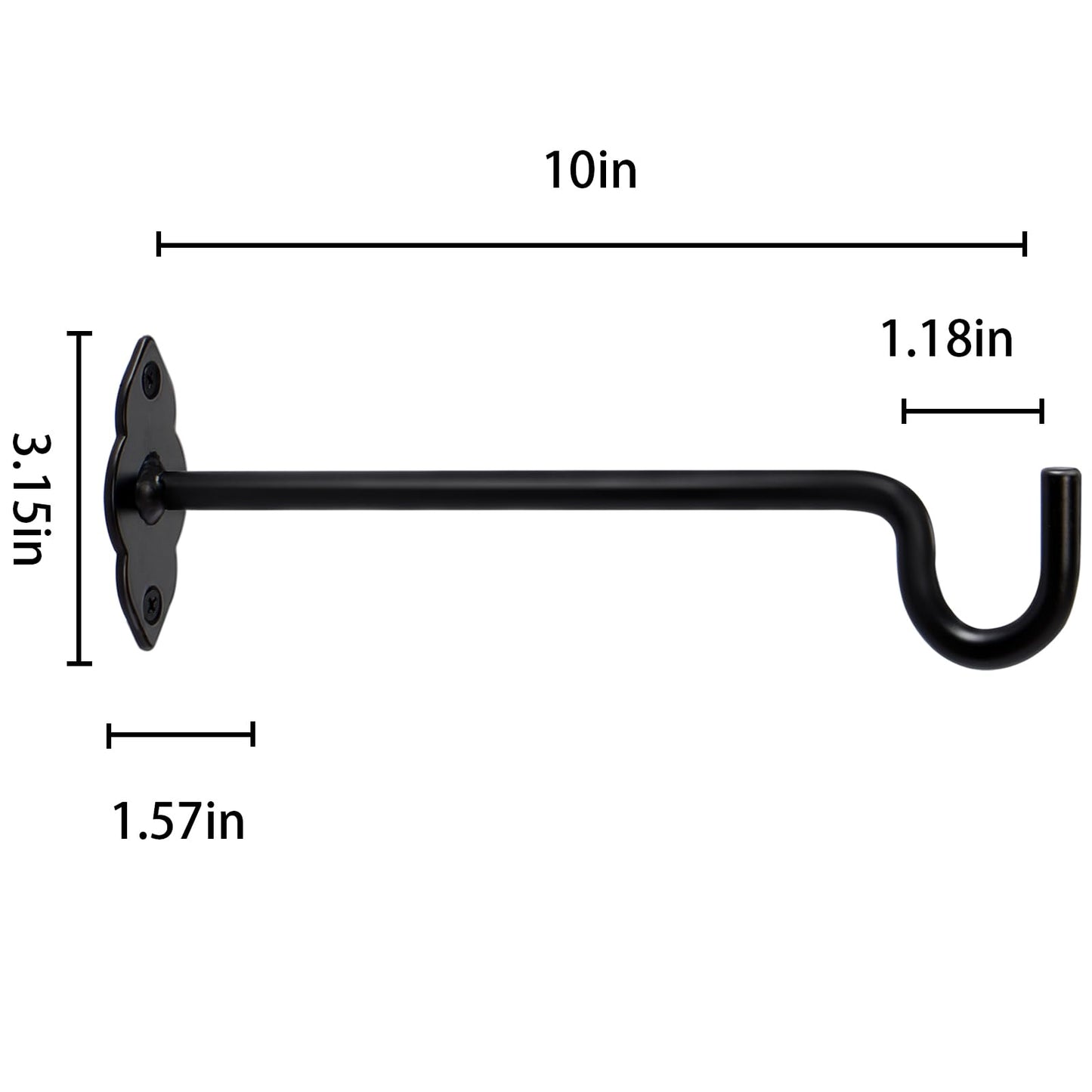 XIDING 10 Inch 2 Pack Plant Hangers Outdoor or Indoor Plant Hooks Hanging Plant Bracket for Home Decor Bird Feeders