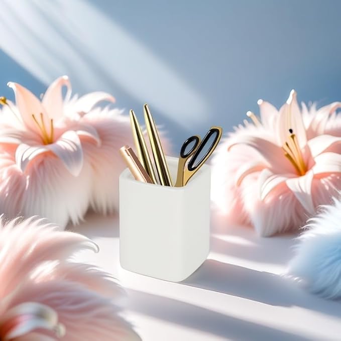Toothbrush Holder for Bathroom Countertop Durable Sturdy Toothbrush Cup,Easy Cleaning Ceramic Multi Function Storage Cup