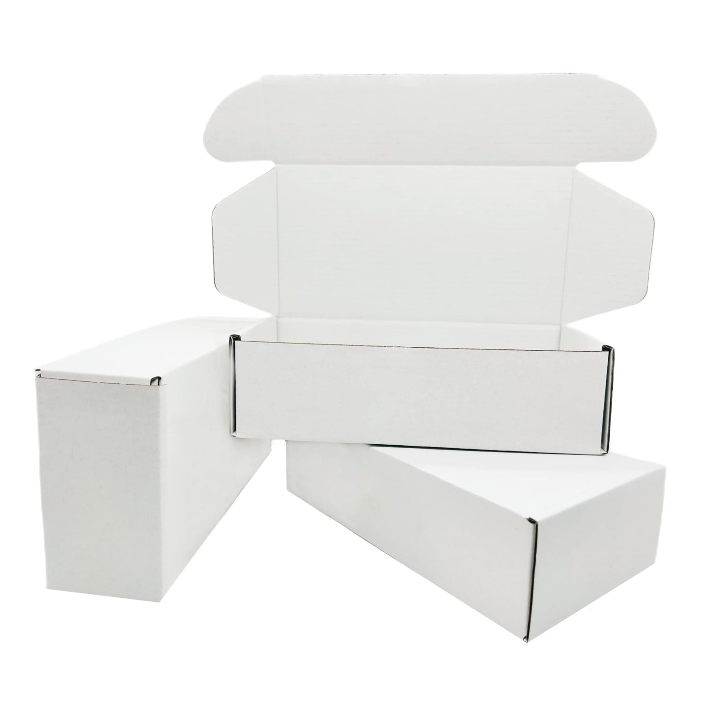 Small White Box 7 x 3.5 x 2 Inch 50 Pack Recyclable Corrugated Gift Mailers Storage Business Packaging Shipping Boxes