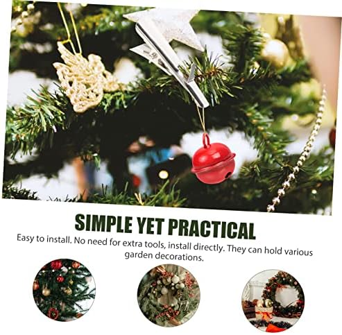 Cabilock 300pcs Christmas Flower Clips Miniature Clamps for Xmas Tree Decoration Easy to Install and Convenient for Wreaths and Holiday Floral Arrangements and