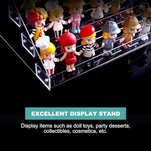 Acrylic Riser, 12 Inch 3 Tier Clear Perfume Organizer, Skincare Organizer, Cupcake Stand, Sturdy Shelves for Display Decoration and Organization