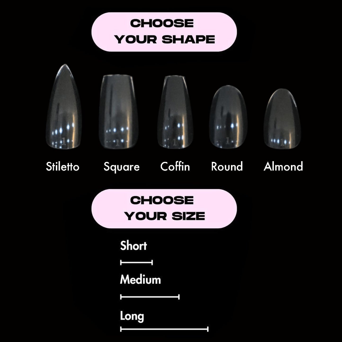 MakarttPro GelFlex Soft Gel Nail Tips 500pc Box – Medium Coffin Shape – 14 Sizes 00–9 – Clear Soft Gel Tips for Nail Extension – Easy to Apply, Lightweight, Professional Salon Quality
