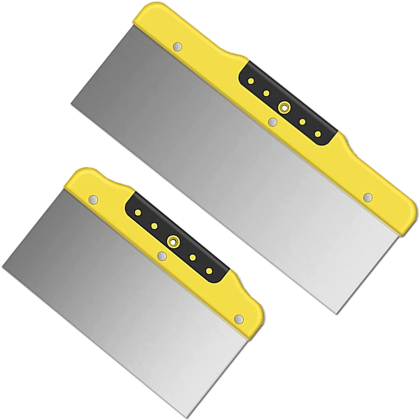 DEKEones Drywall Taping Knife Set, Stainless Steel Putty Knives Scraper with Tapered Blade for Wall Decoration Hand Tools(8",12")