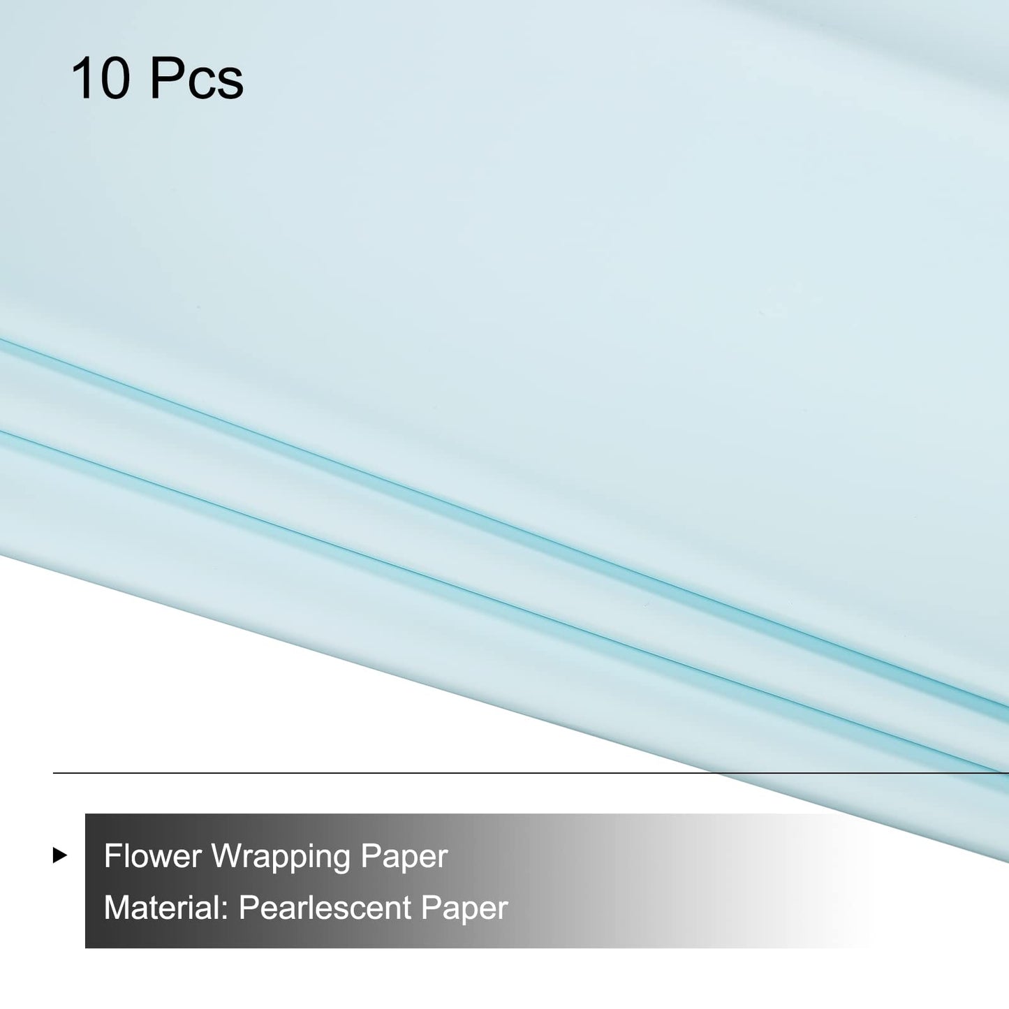 MECCANIXITY 10 Pcs Flower Wrapping Paper 22.8x22.8 Inch Waterproof Florists Wrapping Paper for Florist Bouquet Supplies, DIY Crafts, Gift/Gift Box Packaging Blue