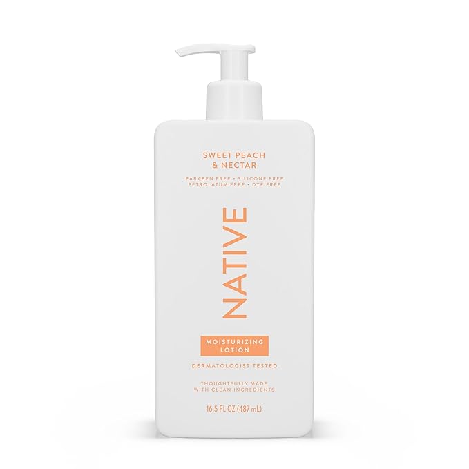 Native Body Lotion Contains Naturally Derived Plant-Based Moisturizers for Women and Men | Restores Dry Skin, Peach & Nectarine, 16.5 fl oz