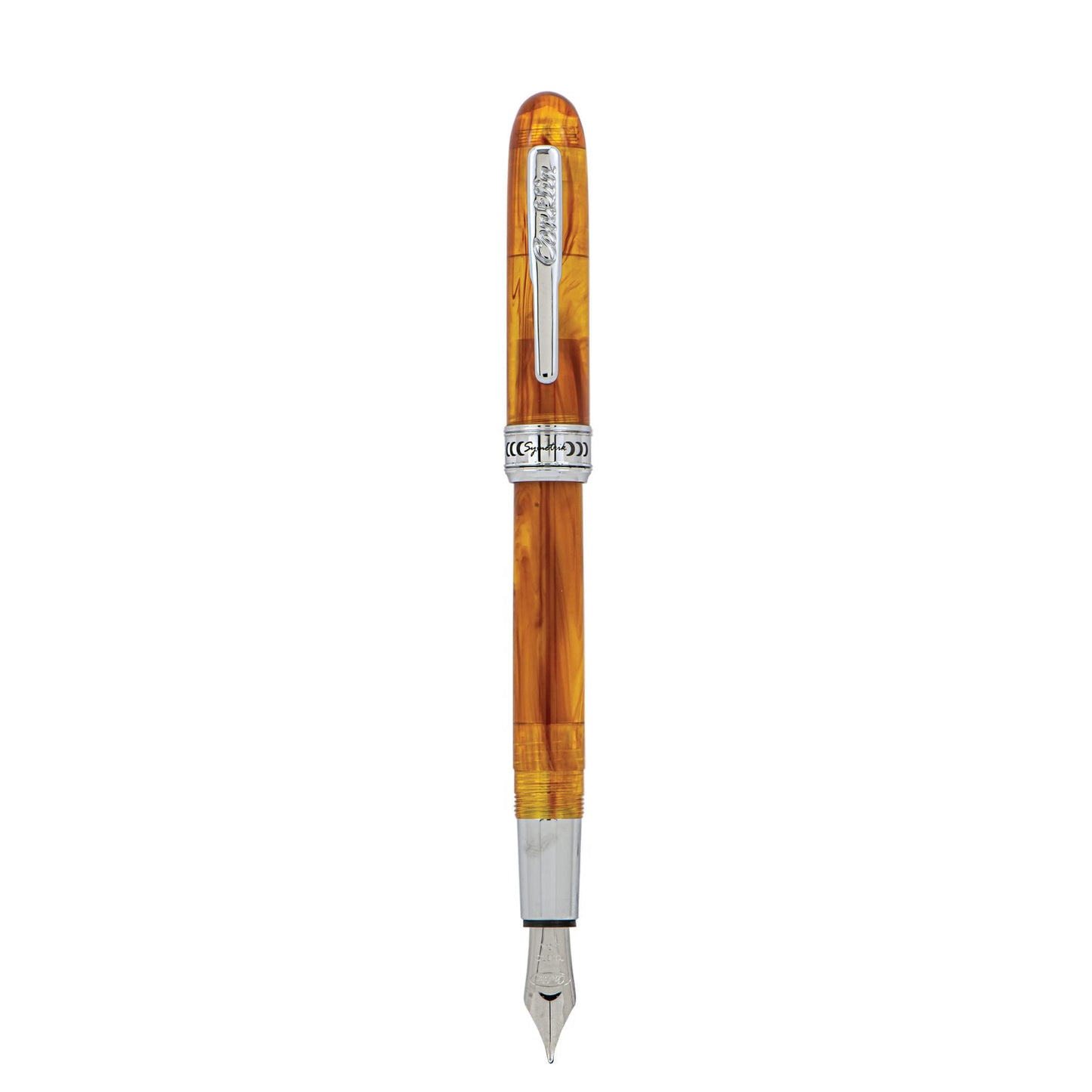 Conklin Symetrik Fountain Pen - Precious Amber - Flex Nib | Luxury Writing Instrument with Flexible Nib | Ideal Gift for Pen Enthusiasts