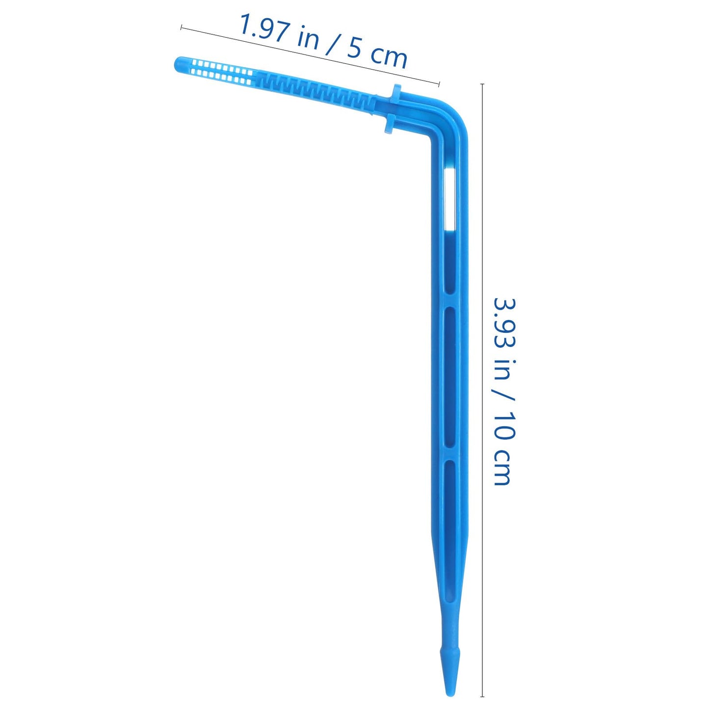 SEWACC 100pcs Automatic Drip Irrigation Stakes, Indoor Plant Watering System with Blue Multi- Drip Emitters for Flower and Seedlings