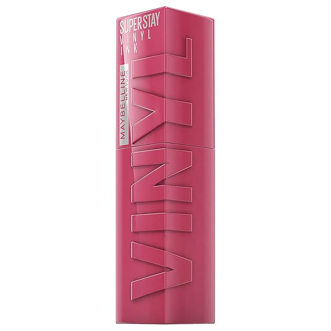 MAYBELLINE Super Stay Vinyl Ink Longwear No-Budge Liquid Lipcolor Makeup Bundle with Peachy 0.14 fl oz and Coy 0.14 fl oz
