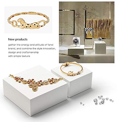 Oirlv Solid Wood Minimalism Style Jewelry Display Stand Showcase Jewelry Organizer Square Holder(SM05202) - color: SM05202