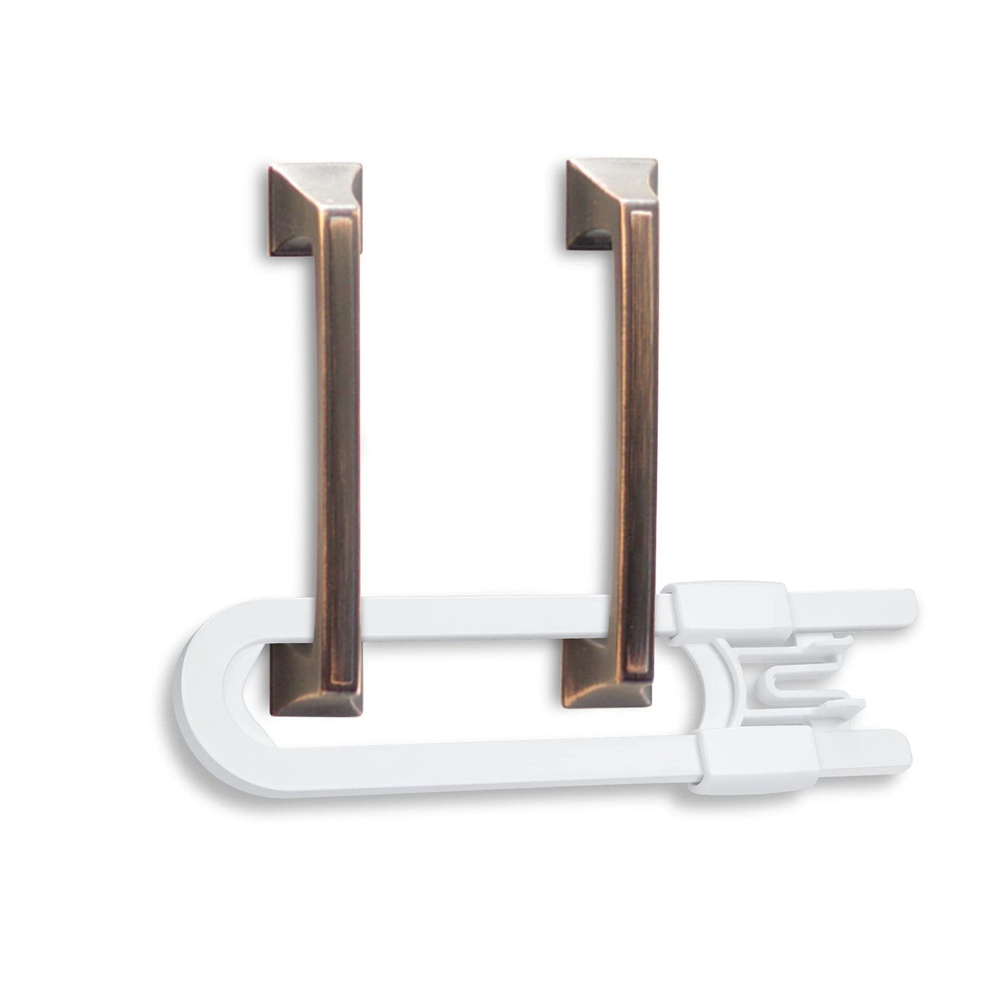 Vmaisi Baby Sliding Cabinet Locks - Adjustable U Shaped Child Safety Locks for Cabinets with Handles or Knobs, Childproof Latches for Kitchen Bathroom Storage Cupboards 10 Pack