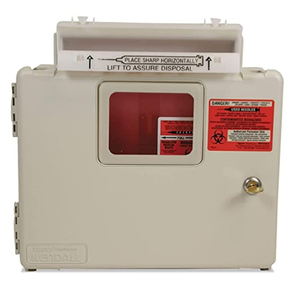 SharpSafety™ Wall Enclosure for in Room Sharps Container, 2 and 5 Quart, Tan, 1 Enclosure