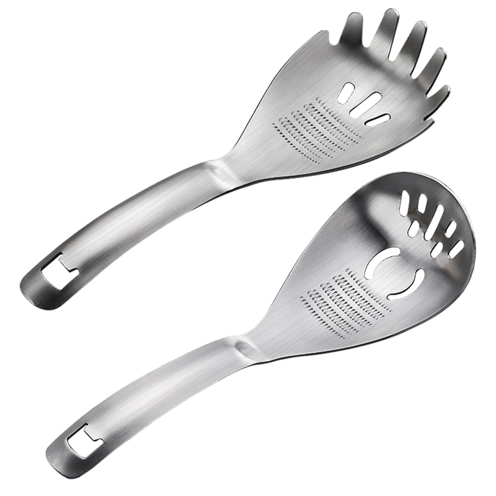 Multipurpose Grinding Spoon, 1/2PCS 5-In-1 Stainless Steel Slotted Spoon Cooking Grater Masher Spoons for Home Kitchen