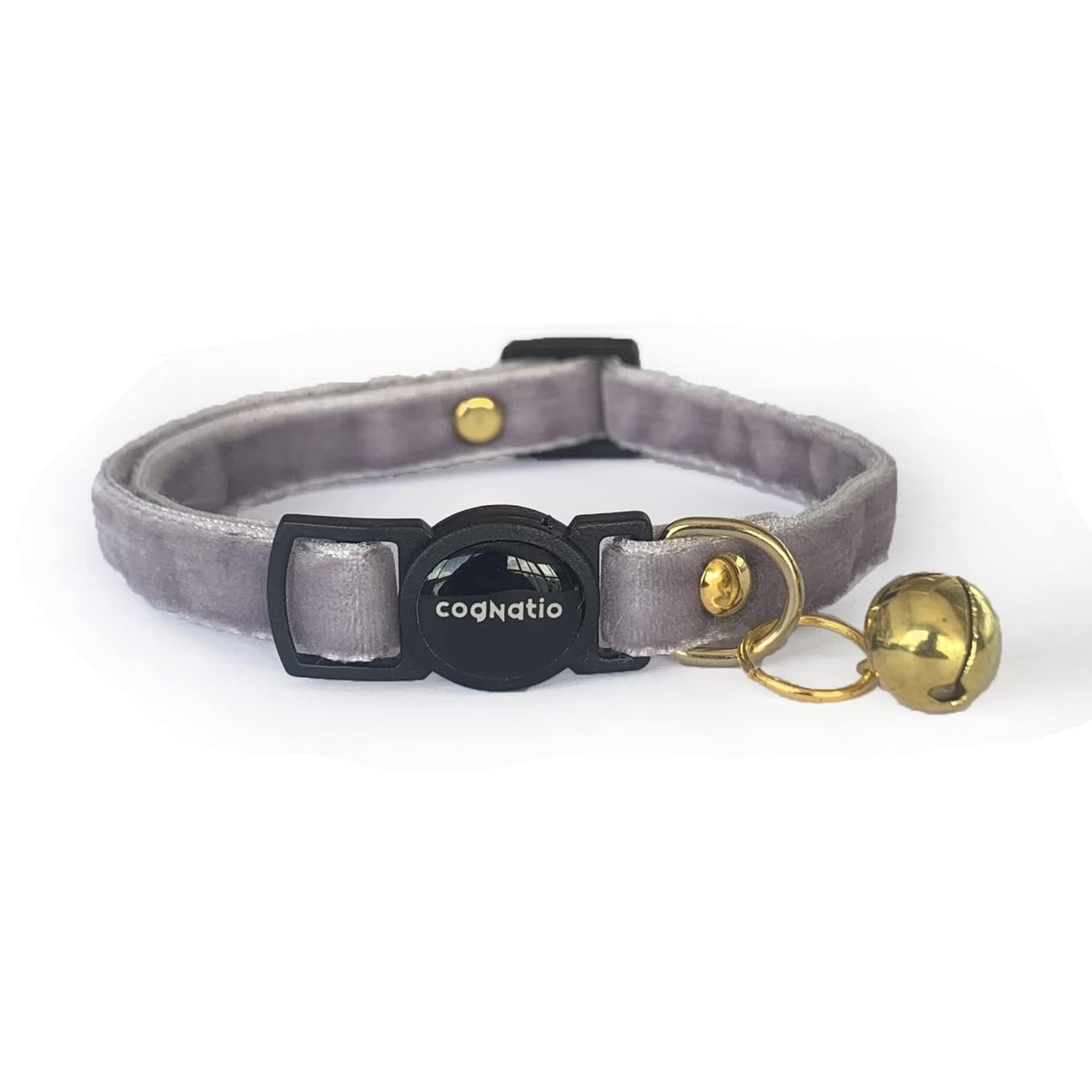 Cognatio Safety Quick Release Cat Collars,Double Velvet with Bell Available in a Range Colors,Perfect for Your Kitty, Adjustable 20-30 cm