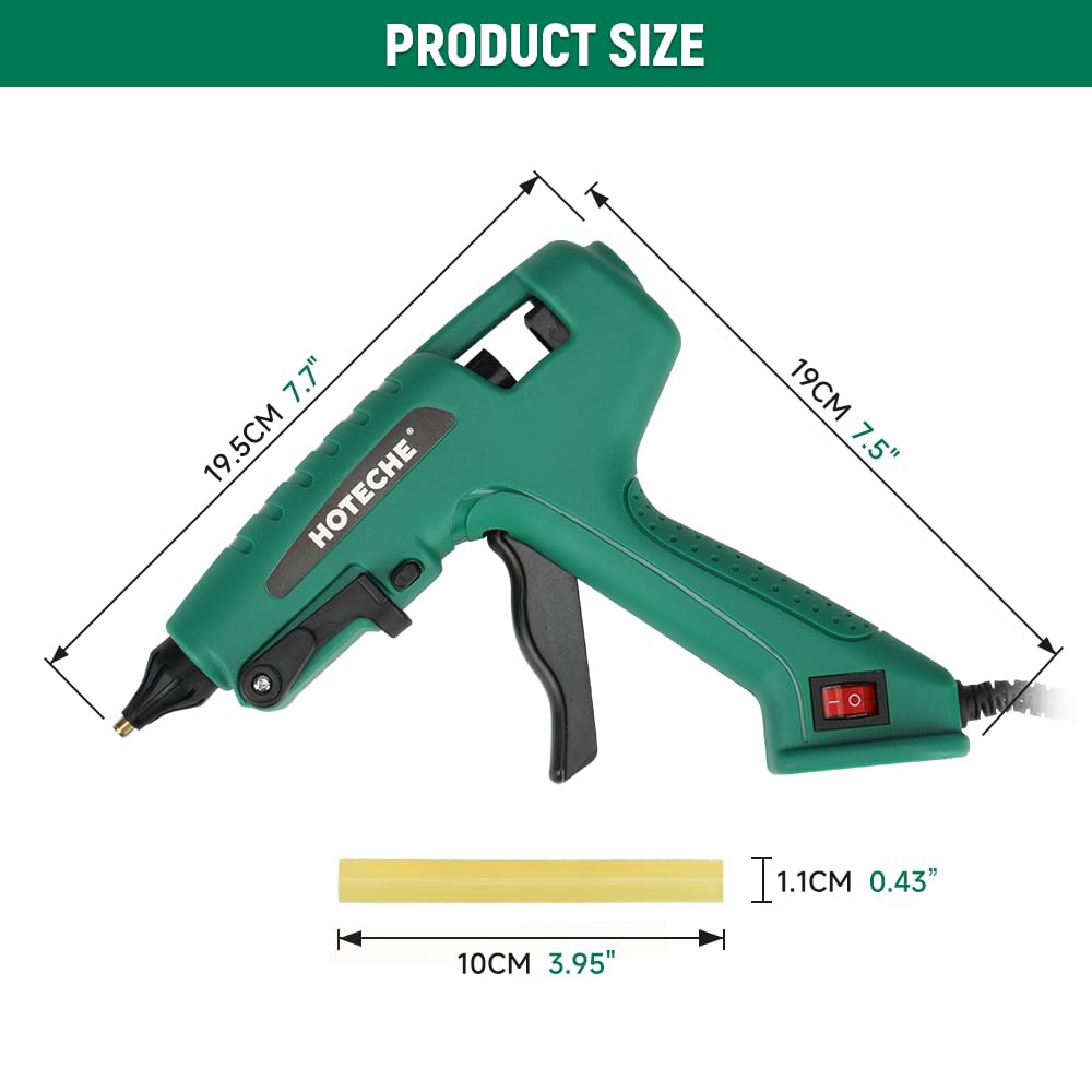 Hoteche 60W Hot Glue Gun Fast Preheating Glue Gun with Glue Sticks for Arts, Crafts, DIY and Quick Home Repairs