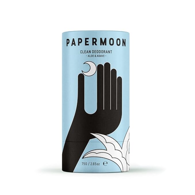 PAPERMOON Clean Deodorant 75g - Aloe & Agave | Award-Winning Australian Made | Plastic-Free, Aluminium-Free, Vegan