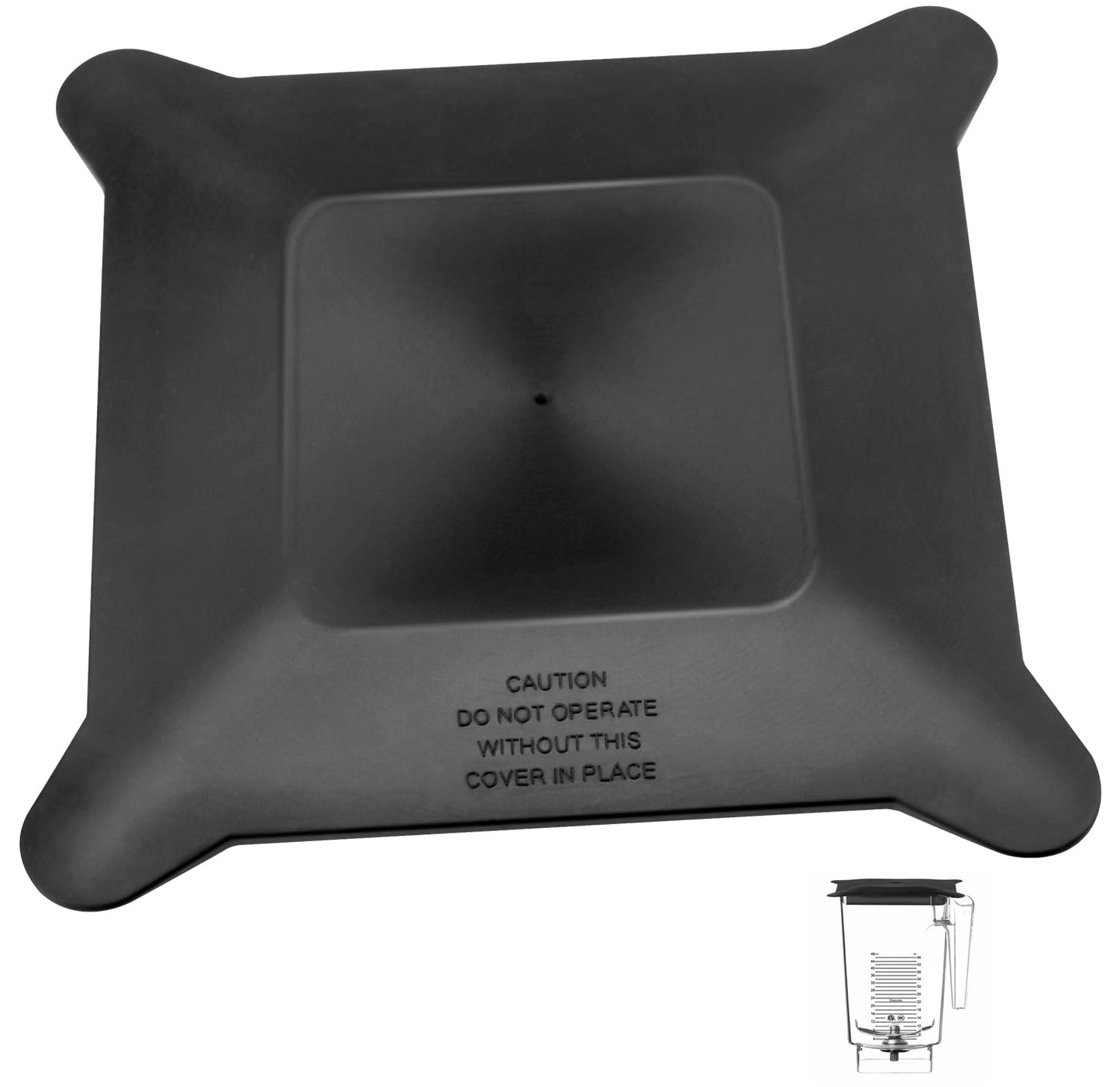Blender Lid Replacement for Blendtec 200086 Soft Rubber Lid Fits for FourSide & WildSide Jars Commercial Blender Black Rubber Lids for Blendtec Blender Top Accessories, Non-Vented, 1 Pcs
