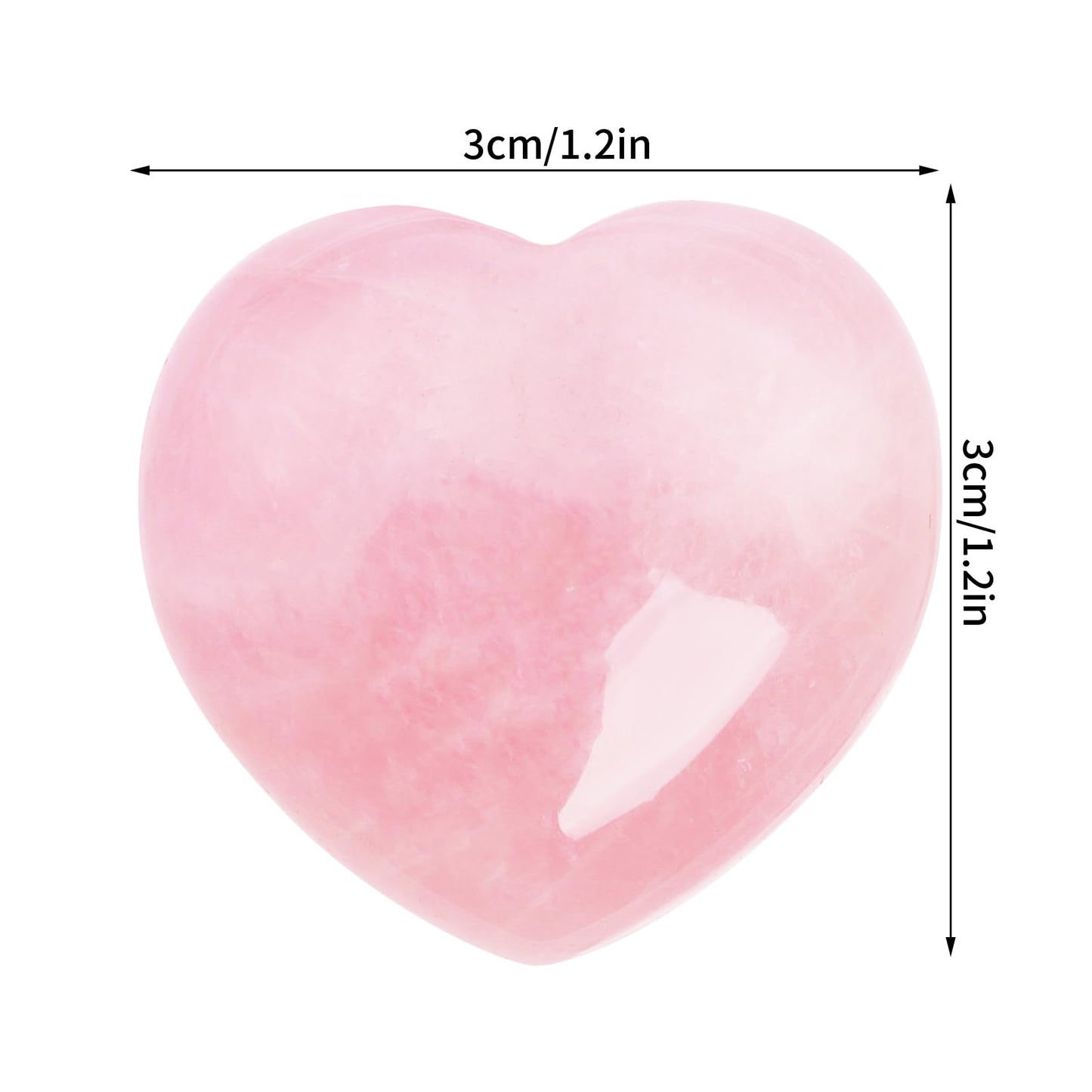 Marrywindix 4 Packs 1.2 Inches Healing Crystal Natural Rose Stone Heart Love Carved Palm Worry Stone Chakra Reiki Balancing