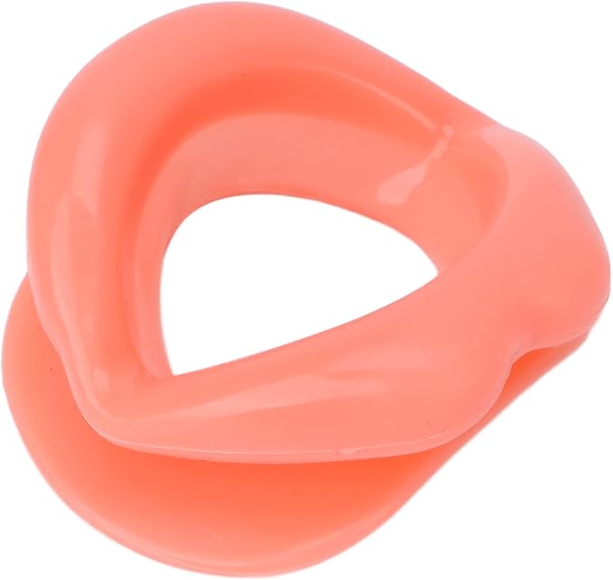 Dioche Oral Mouth Muscle Massage Tool Silicone Face Slimming Tightening Smile Trainer Lip Exerciser for Muscles Stretching Lifting Exercise Lips Traine, Red