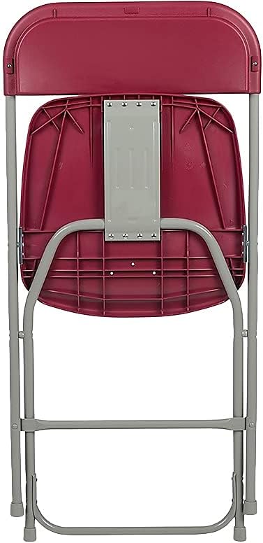 Flash Furniture Hercules™ Series Plastic Folding Chair - Red - 2 Pack 650LB Weight Capacity Comfortable Event Chair - Lightweight Folding Chair