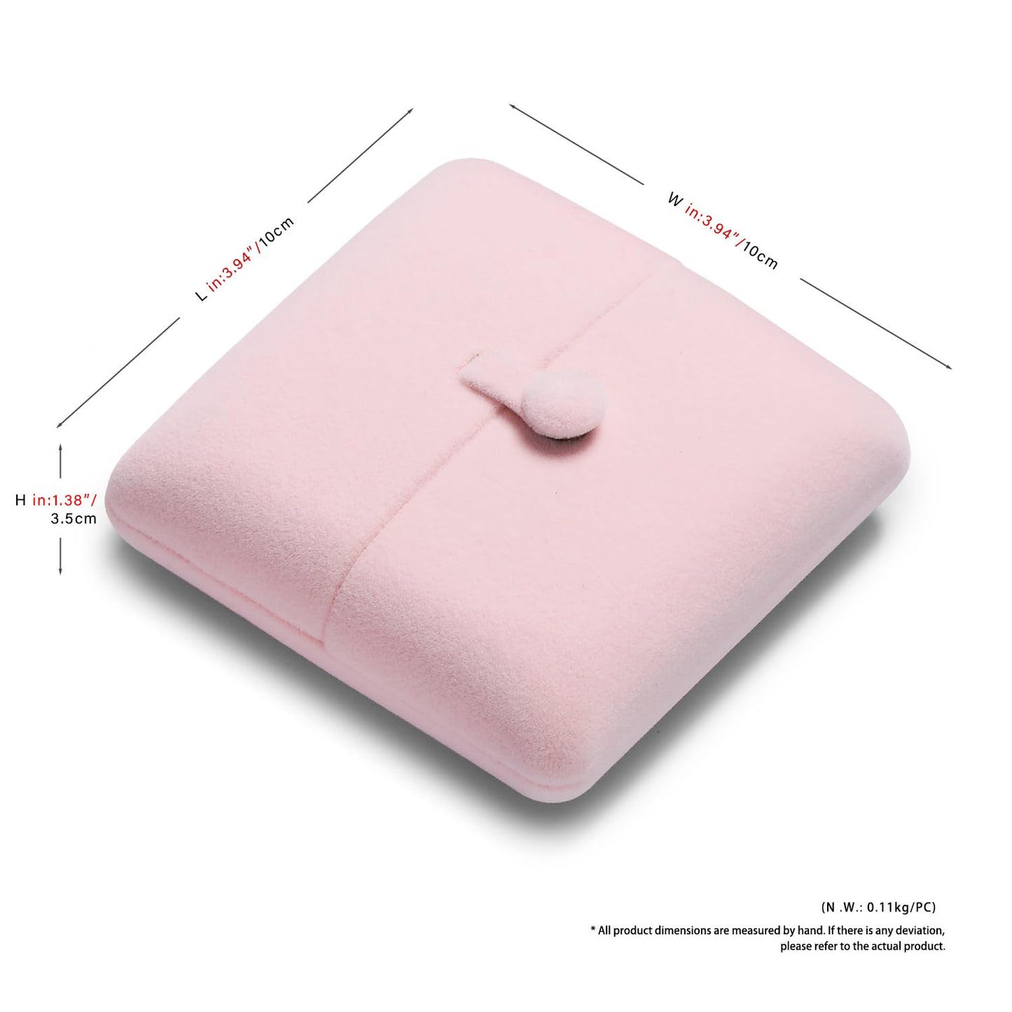 Oirlv Pink Velvet Bangle Gift Box Bracelet Storage Case Jewelry Gift Boxes