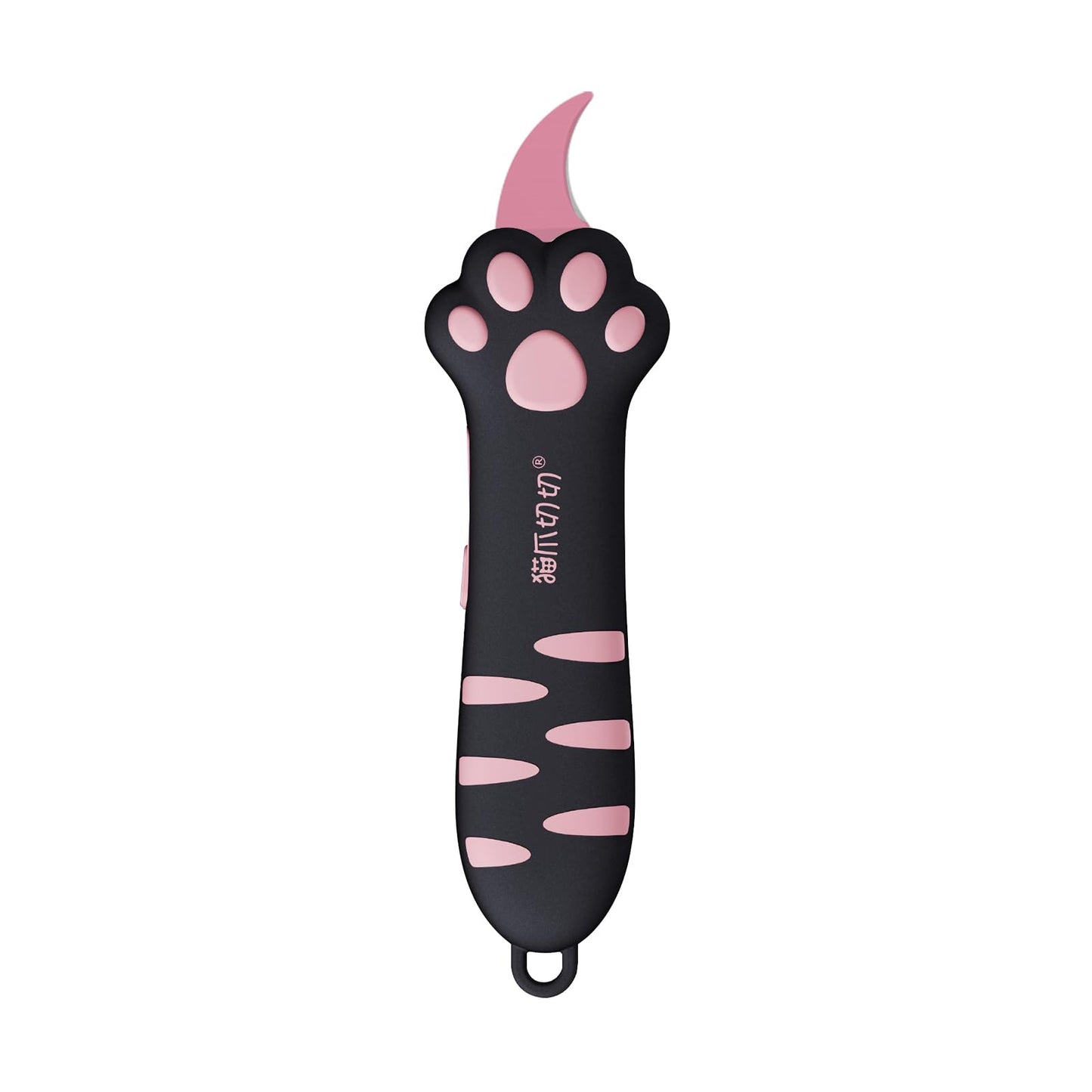 MEOWKIT Cat Paw Box Cutter Retractable with Cat Paw Handle, Multifunctional Knife Set (Black)