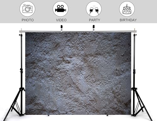 10x8ft Rough White Plaster Backdrop Uneven Texture Stucco Surface Neutral Tone Photography Background for Minimalist Party Studio Photoshoot Decorations Tapestry Banner Photo Booth Props - size: 10x8ft