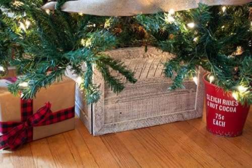 BARNWOODUSA Christmas Tree Collar or Box Made of Reclaimed Wood â€“ Rustic