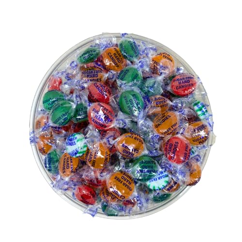 Holiday Sugar Free Assortment Hostess Deluxe Fruit Mix Hard Candies -1lb Bag Individually Wrapped Keto And Diabetic Friendly Gourmet Nostalgic Flavored Hard Candy Discs (16oz)