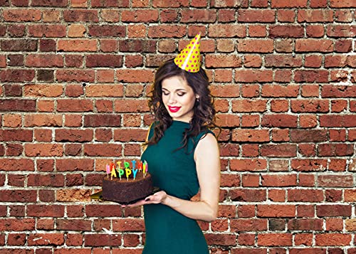 AIIKES 10x8FT Red Brick Wall Photography Backdrop Thin Vinyl Photo Backdrops Background Baby Birthday Party Wedding Graduation Home Decoration Photo Booth Studio Prop Banner 11-506 - size: 10x8ft