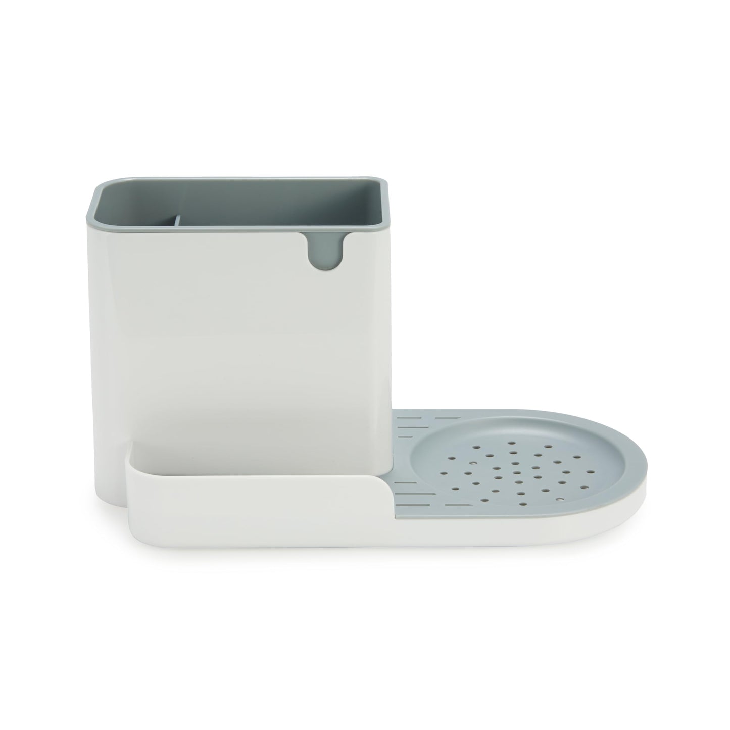 Amazon Basics Kitchen Sink Caddy Organizer for Sponge and Brush Storage, Large, White