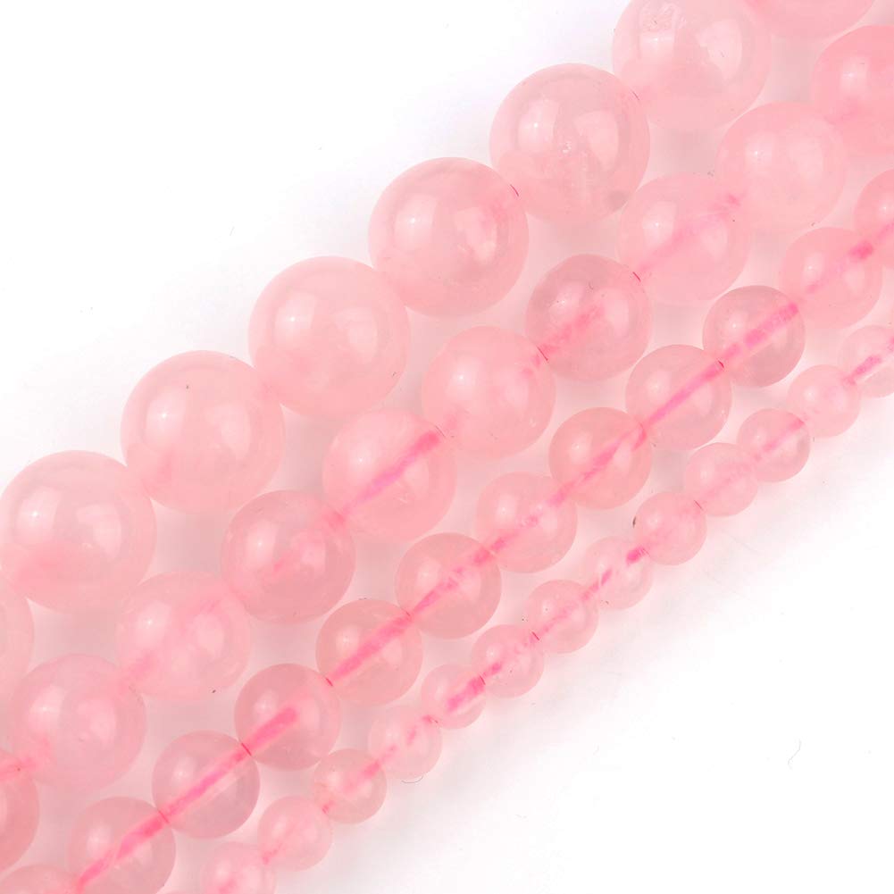 Love Beads Natural Madagascar Rose Quartz Loose Beads for Jewelry Making 8mm 15inches Beads