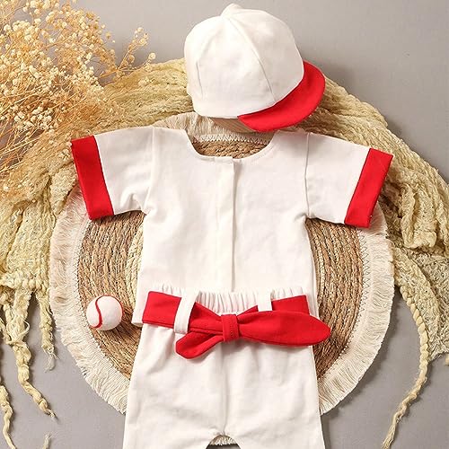 Newborn Baby Photo Shoot Props Girl Boy Crochet Knit Hat Costume Stripe Hat Pants Overalls Photography Props - color: White a
