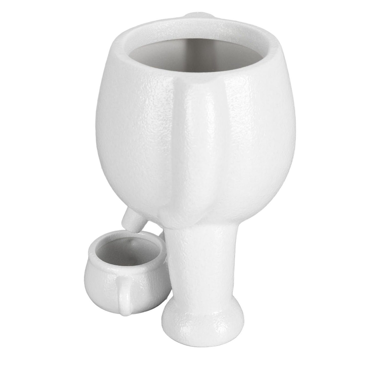 RIZGHWOY Human Figure Shaped Ceramic Flower Planter, Decorative Desktop Plant Pot, White