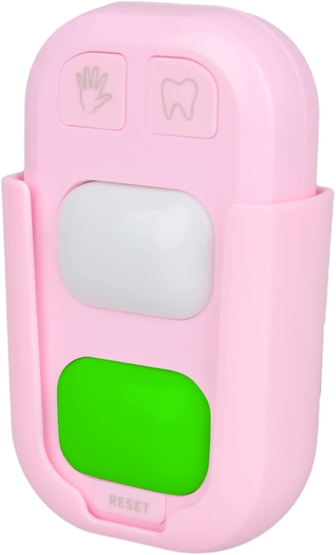 SOARING Kids' Teeth Brushing & Hand Washing Timer, Color Indicator for Training - Stick on Bathroom (Pink)