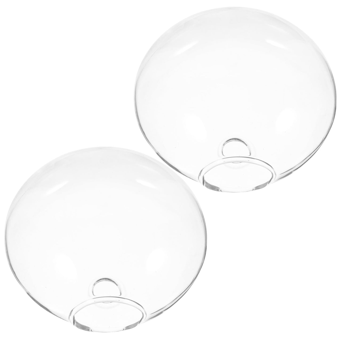 Ciieeo 2pcs Wall-Mounted Boho Decor Hydroponic Glass Vase Hanging Plant Terrariums for Home Office