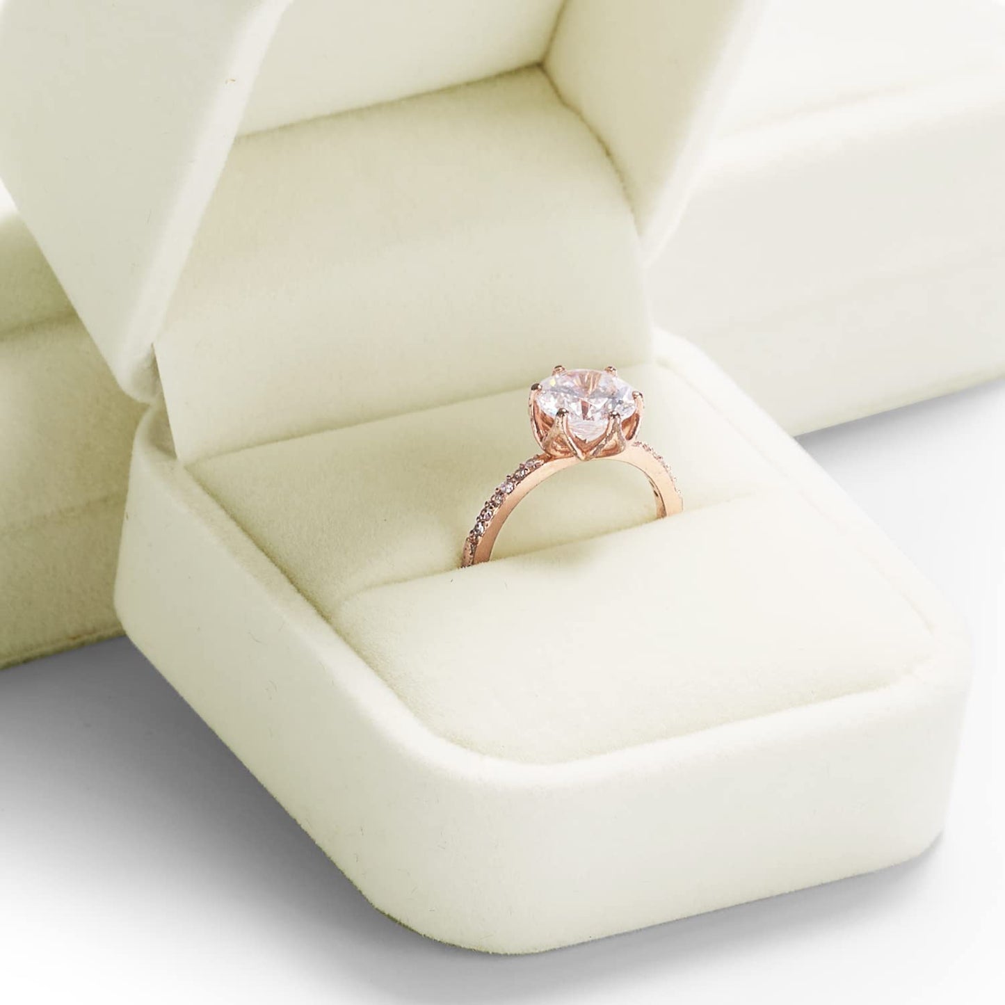 Oirlv Ring Box Wedding Day For Women Velvet Jewelry Box For Engagement Ring Boxes For Proposal