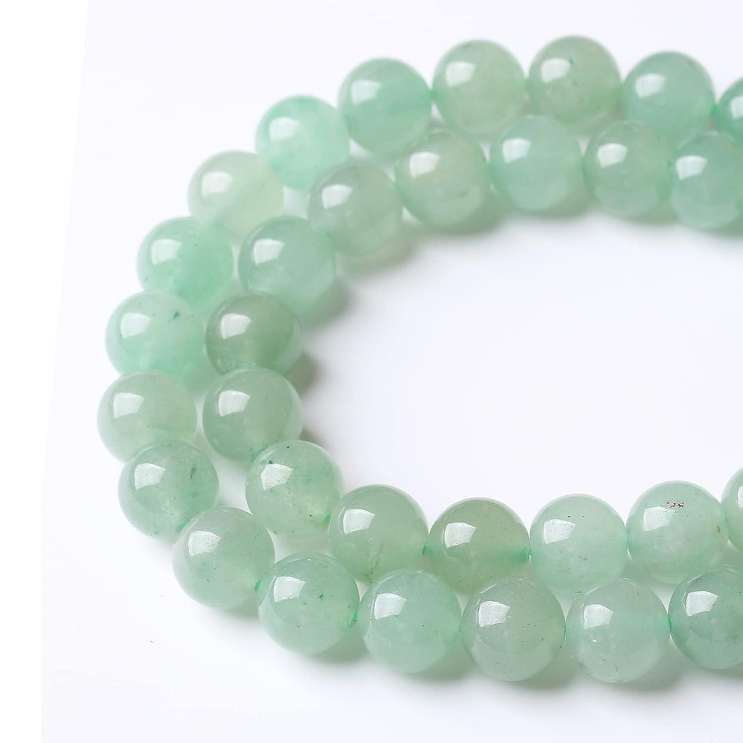 90PCS 4MM Green Aventurine Natural Gemstone Round Stone Beads for Jewelry Making DIY Energy Stone Healing Power Bracelet 15"