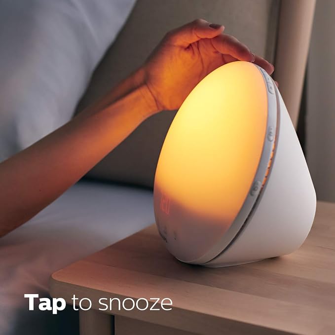 Philips SmartSleep Wake-up Light,Colored Sunrise and Sunset Simulation,5 Natural Sounds,FM Radio & Reading Lamp,Tap Snooze,HF3520/60,(Pack of 3)