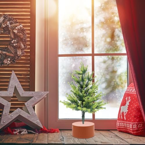 DOITOOL 4pcs Tiny Christmas Tree Base: Simulation Stump Mini Plastic Pedestal Replacement for Fake Xmas Trees Winter Holidays Festivals Tabletop Ornaments