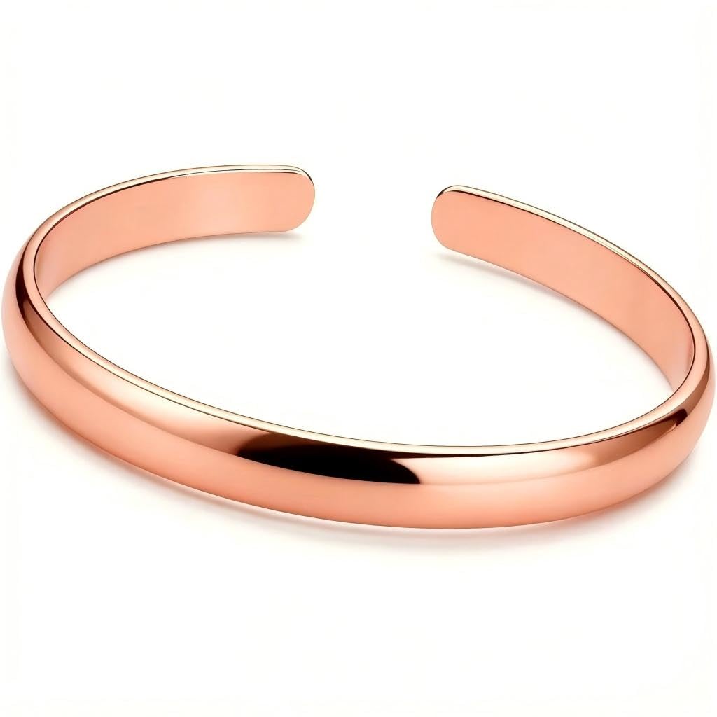 DeLLirious Copper Bracelet for Women - 99.99% Pure Copper - Raw, Solid & Handmade Cuff Bangles Open Cuff Style